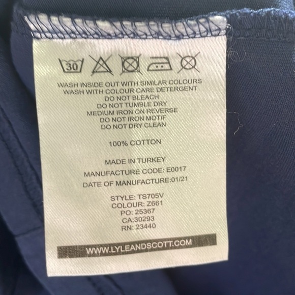 Lyle & Scott - Ringer T-Shirt - Navy - M - Picture 5 of 9